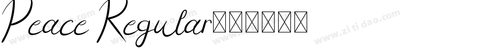 Peace Regular字体转换